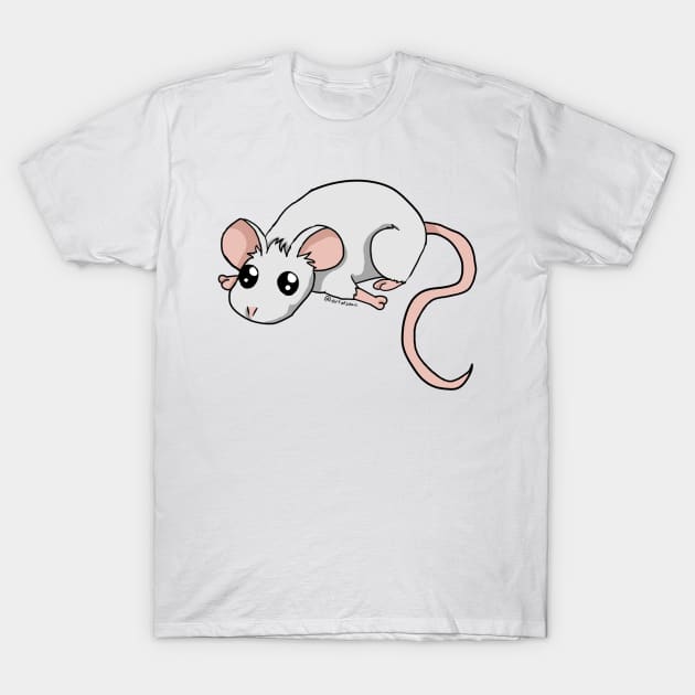 A little Mousie - White T-Shirt by tearsforlu